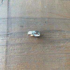 Vintage Lois Hill Sterling Silver 925 Art-Nouveau Carved Band